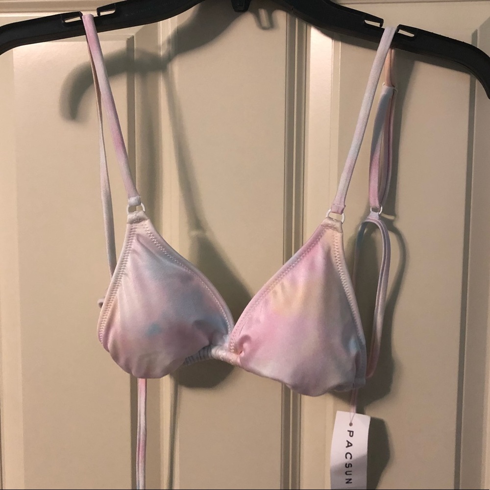LA Hearts by Pacsun Tye Dye Triangle Bikini Top